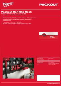 MILWAUKEE PACKOUT™držák na nářadí s klipem 4932493377 A4 PDF