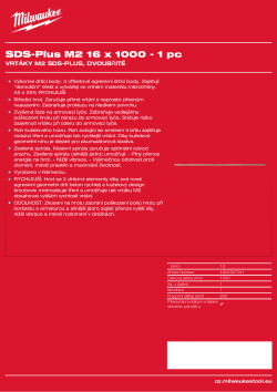 MILWAUKEE SDS-Plus M2 Drill bits 4932367021 A4 PDF