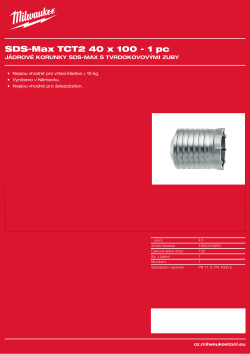 MILWAUKEE Jádrové korunky s tvrdokovovými zuby 4932245992 A4 PDF