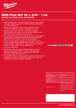 MILWAUKEE SDS-Plus M2 Drill bits 4932307081 A4 PDF