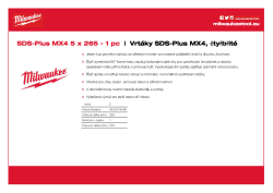 MILWAUKEE SDS-Plus MX4 5 × 265 - 1 kus 4932478466 A4 PDF
