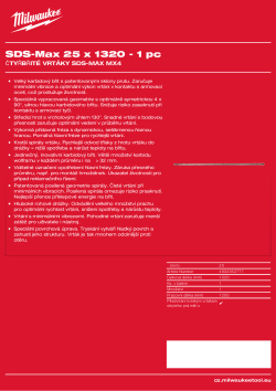 MILWAUKEE SDS-Max Drills - 4 cut 4932352777 A4 PDF