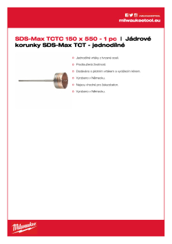 MILWAUKEE SDS-Max TCT Core Cutters - One Piece Design 4932373890 A4 PDF