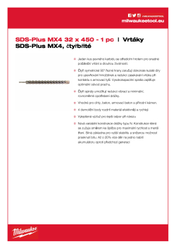 MILWAUKEE SDS-Plus MX4 drill bits 4932399336 A4 PDF