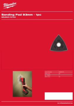 MILWAUKEE Brusný nástavec Delta 93 × 93 mm - suchý zip 48906070 A4 PDF