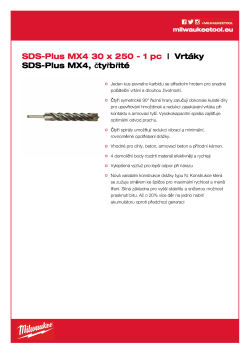 MILWAUKEE SDS-Plus MX4 drill bits 4932399335 A4 PDF
