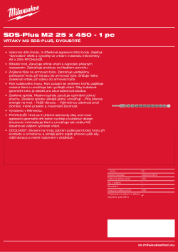 MILWAUKEE SDS-Plus M2 Drill bits 4932344309 A4 PDF