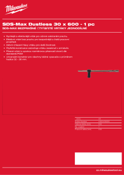 MILWAUKEE SDS-Max Dustless drill bits 4932459295 A4 PDF