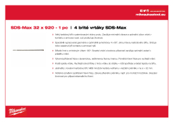 MILWAUKEE SDS-Max Drills - 4 cut 4932352787 A4 PDF
