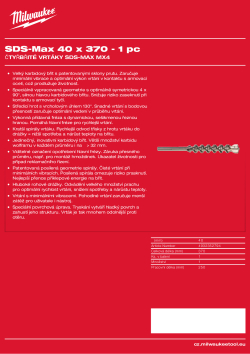 MILWAUKEE SDS-Max Drills - 4 cut 4932352794 A4 PDF