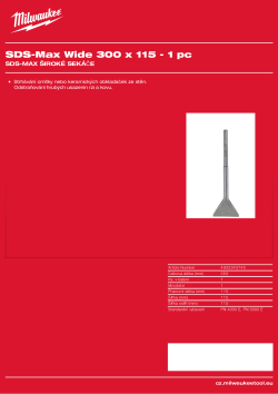 MILWAUKEE Široký sekáč SDS-Max 4932343745 A4 PDF