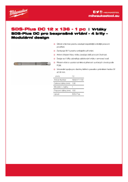 MILWAUKEE SDS-Plus small vacuum drill bits 4932471159 A4 PDF