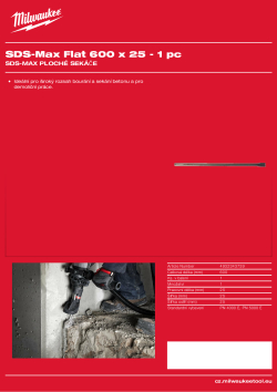MILWAUKEE Plochý sekáč SDS-Max 4932343739 A4 PDF