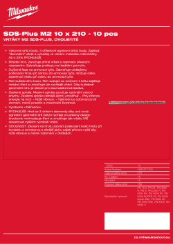 MILWAUKEE SDS-Plus M2 Drill bits 4932371709 A4 PDF