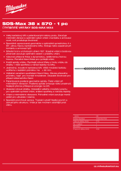 MILWAUKEE SDS-Max Drills - 4 cut 4932352793 A4 PDF