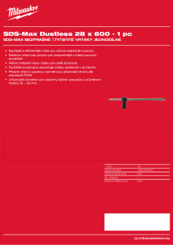 MILWAUKEE SDS-Max Dustless drill bits 4932459293 A4 PDF