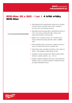 MILWAUKEE SDS-Max Drills - 4 cut 4932352791 A4 PDF