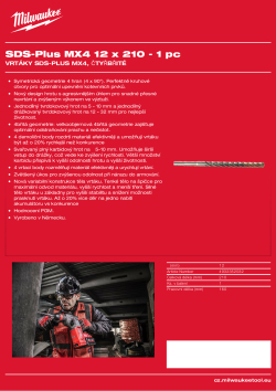 MILWAUKEE SDS-Plus MX4 drill bits 4932352032 A4 PDF