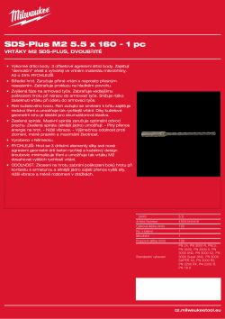 MILWAUKEE SDS-Plus M2 Drill bits 4932340408 A4 PDF