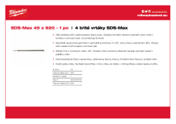 MILWAUKEE SDS-Max Drills - 4 cut 4932430730 A4 PDF