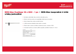 MILWAUKEE SDS-Max Dustless drill bits 4932459288 A4 PDF