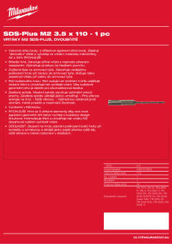 MILWAUKEE SDS-Plus M2 Drill bits 4932373908 A4 PDF