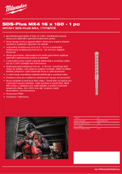 MILWAUKEE SDS-Plus MX4 drill bits 4932430726 A4 PDF