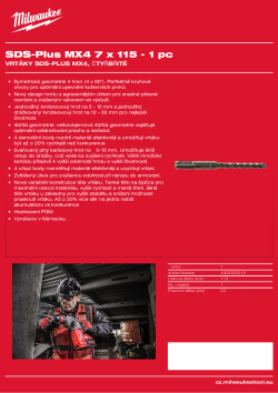 MILWAUKEE SDS-Plus MX4 drill bits 4932352019 A4 PDF