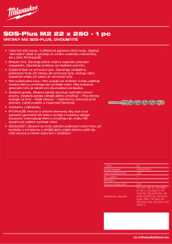 MILWAUKEE SDS-Plus M2 Drill bits 4932373911 A4 PDF