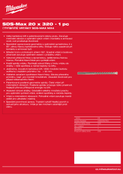 MILWAUKEE SDS-Max Drills - 4 cut 4932352764 A4 PDF