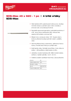 MILWAUKEE SDS-Max Drills - 4 cut 4932430730 A4 PDF