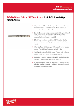 MILWAUKEE SDS-Max Drills - 4 cut 4932352785 A4 PDF