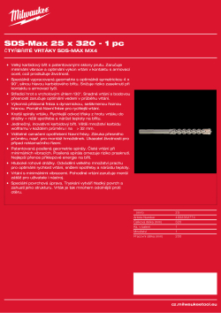 MILWAUKEE SDS-Max Drills - 4 cut 4932352774 A4 PDF