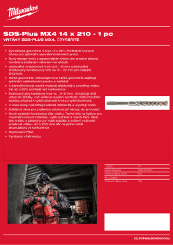 MILWAUKEE SDS-Plus MX4 drill bits 4932352037 A4 PDF