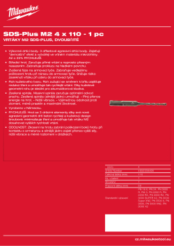 MILWAUKEE SDS-Plus M2 Drill bits 4932339498 A4 PDF