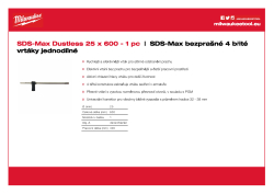 MILWAUKEE SDS-Max Dustless drill bits 4932459292 A4 PDF