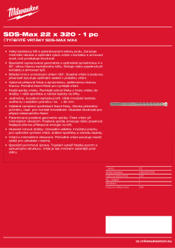 MILWAUKEE SDS-Max Drills - 4 cut 4932352768 A4 PDF