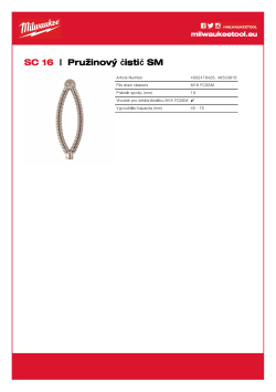 MILWAUKEE Pružinový čistič pro spirály 16 mm 48533816 A4 PDF