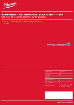 MILWAUKEE Sekáč SDS-Max na odstraňování obkladů 4932399234 A4 PDF