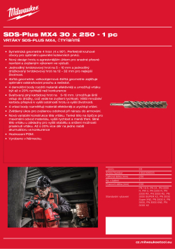MILWAUKEE SDS-Plus MX4 drill bits 4932399335 A4 PDF
