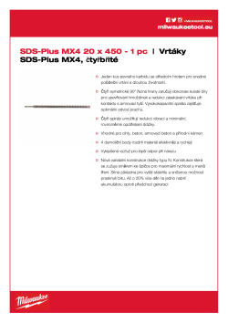 MILWAUKEE SDS-Plus MX4 drill bits 4932356505 A4 PDF