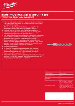 MILWAUKEE SDS-Plus M2 Drill bits 4932344308 A4 PDF