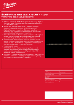 MILWAUKEE SDS-Plus M2 Drill bits 4932367027 A4 PDF