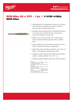 MILWAUKEE SDS-Max Drills - 4 cut 4932352794 A4 PDF