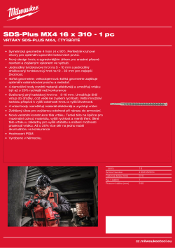 MILWAUKEE SDS-Plus MX4 drill bits 4932352954 A4 PDF