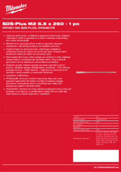 MILWAUKEE SDS-Plus M2 Drill bits 4932399148 A4 PDF