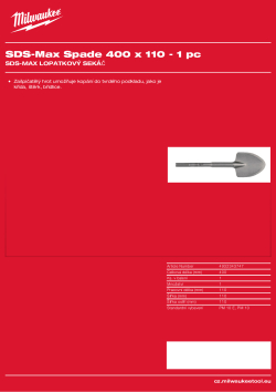 MILWAUKEE Lopatkový sekáč SDS-Max 4932343747 A4 PDF