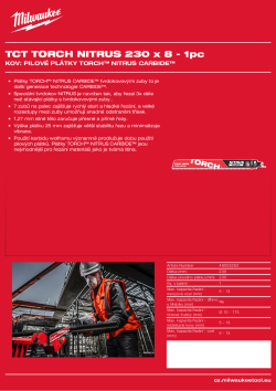 MILWAUKEE TORCH™ NITRUS CARBIDE™ - 230 mm - 1 ks 48005262 A4 PDF