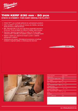MILWAUKEE Wood with nails - THIN KERF demolition 48016036 A4 PDF