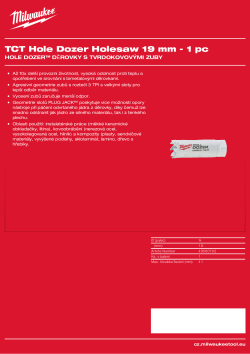 MILWAUKEE Hole Dozer Holesaws with Carbide Teeth 49560702 A4 PDF